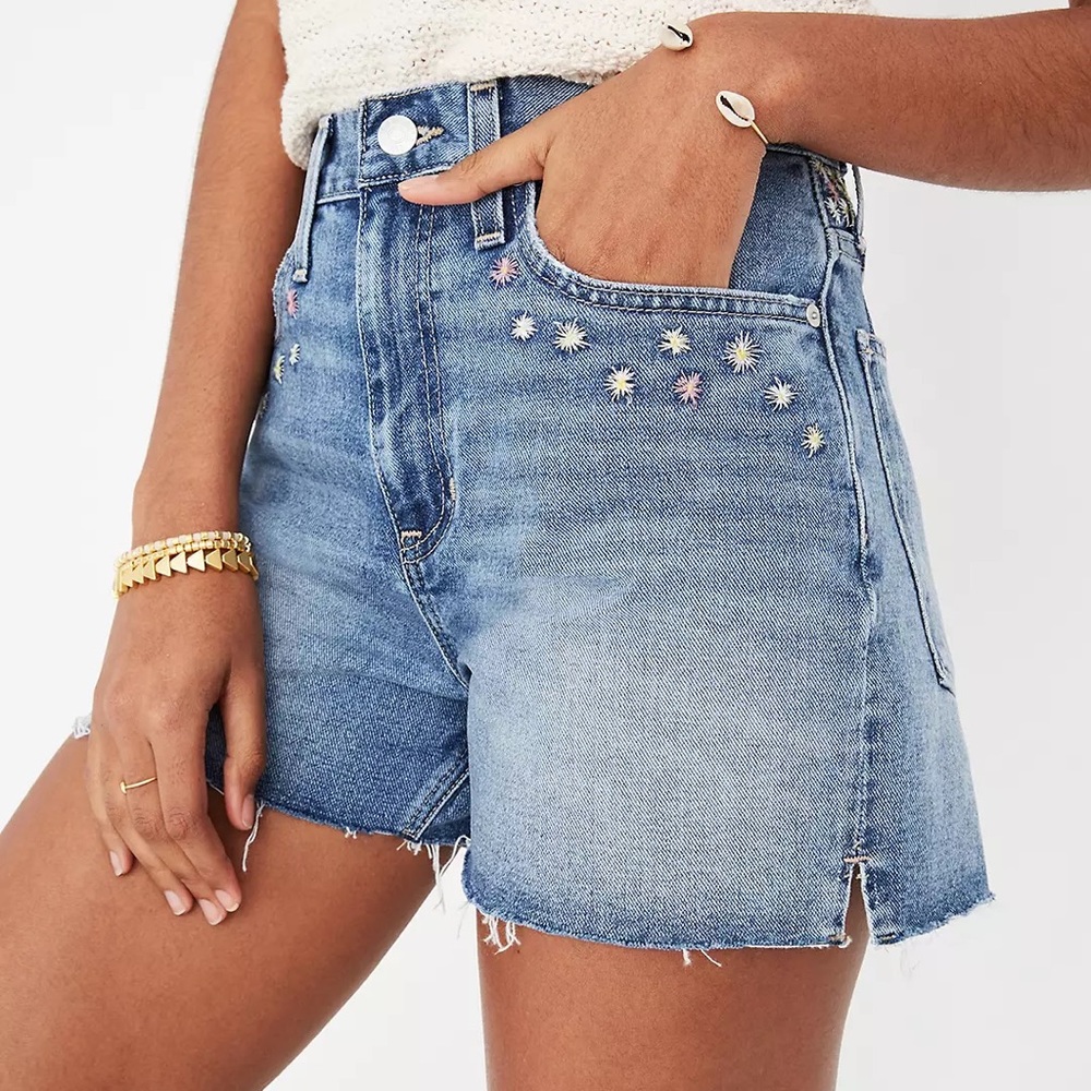 Madewell: The Perfect Vintage Short - Floral Embroidered Edition